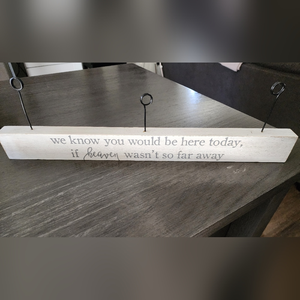 ​NWT David's Bridal Wedding Memorial Photo Frame "Heaven Wasn't So Far Away"